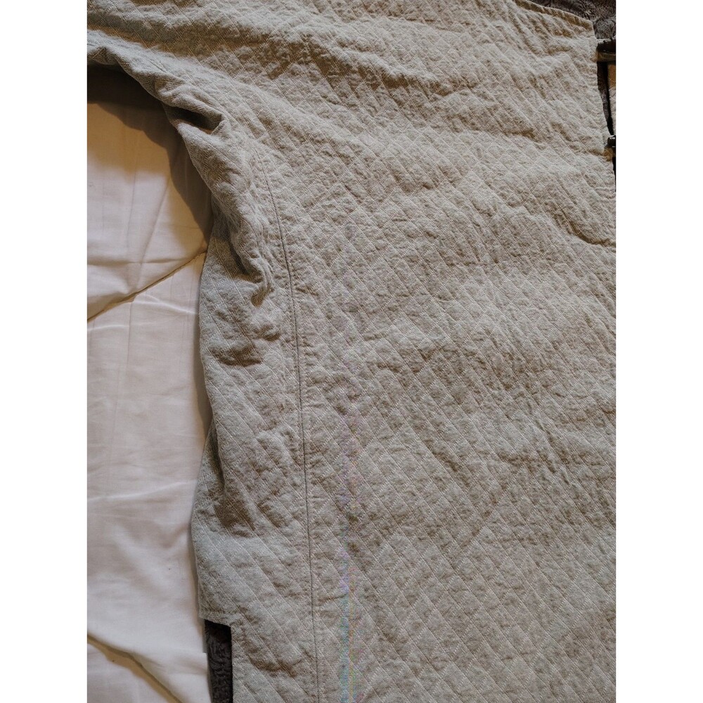 Artisan Reversible Quilted Jacket Wooden Toggle Button Openwork Seam Top L XL - Picture 15 of 16